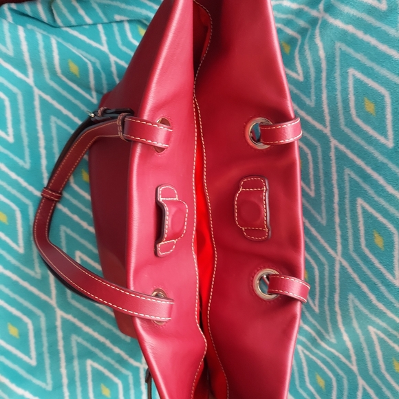 Vintage Dooney & Bourke Large Leather Florentine Leather Tote - Picture 3 of 14